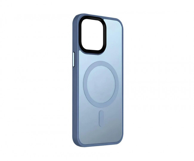 Чехол Metal Buttons with MagSafe Colorful для iPhone 14 /blue/